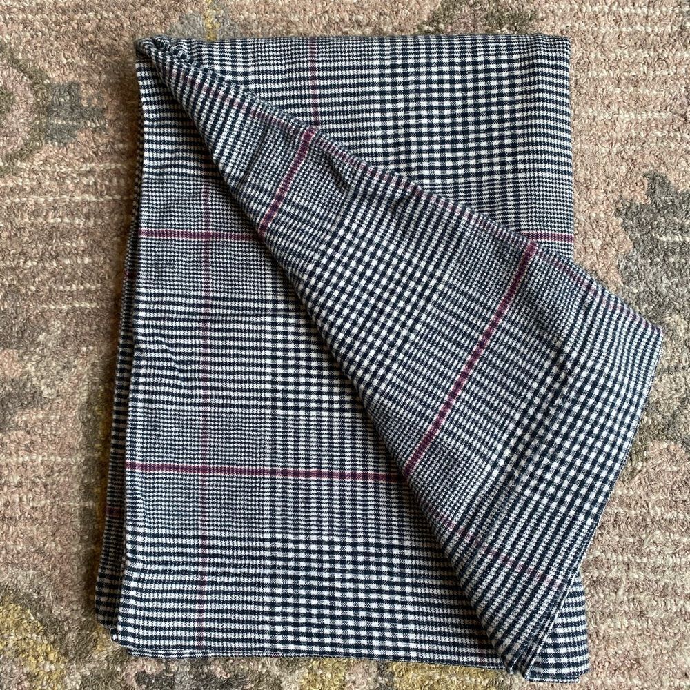 Simple Light Fleece Plaid over Plaid Bed Pillow Case Set